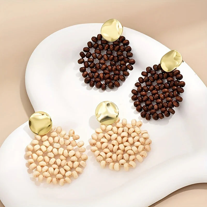 Kit 2 Pares Cascata Geométrica Nude