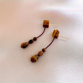 Pair of Women's Dangle Earrings, Vintage Square Drop Earrings, Suitable for Daily and Party Wear