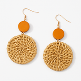 Argola Boho Bambu Trançado