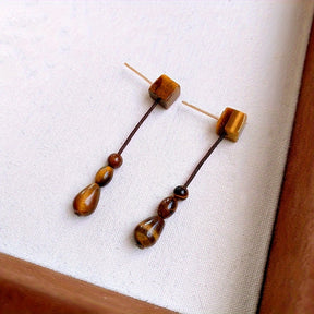 Pair of Women's Dangle Earrings, Vintage Square Drop Earrings, Suitable for Daily and Party Wear