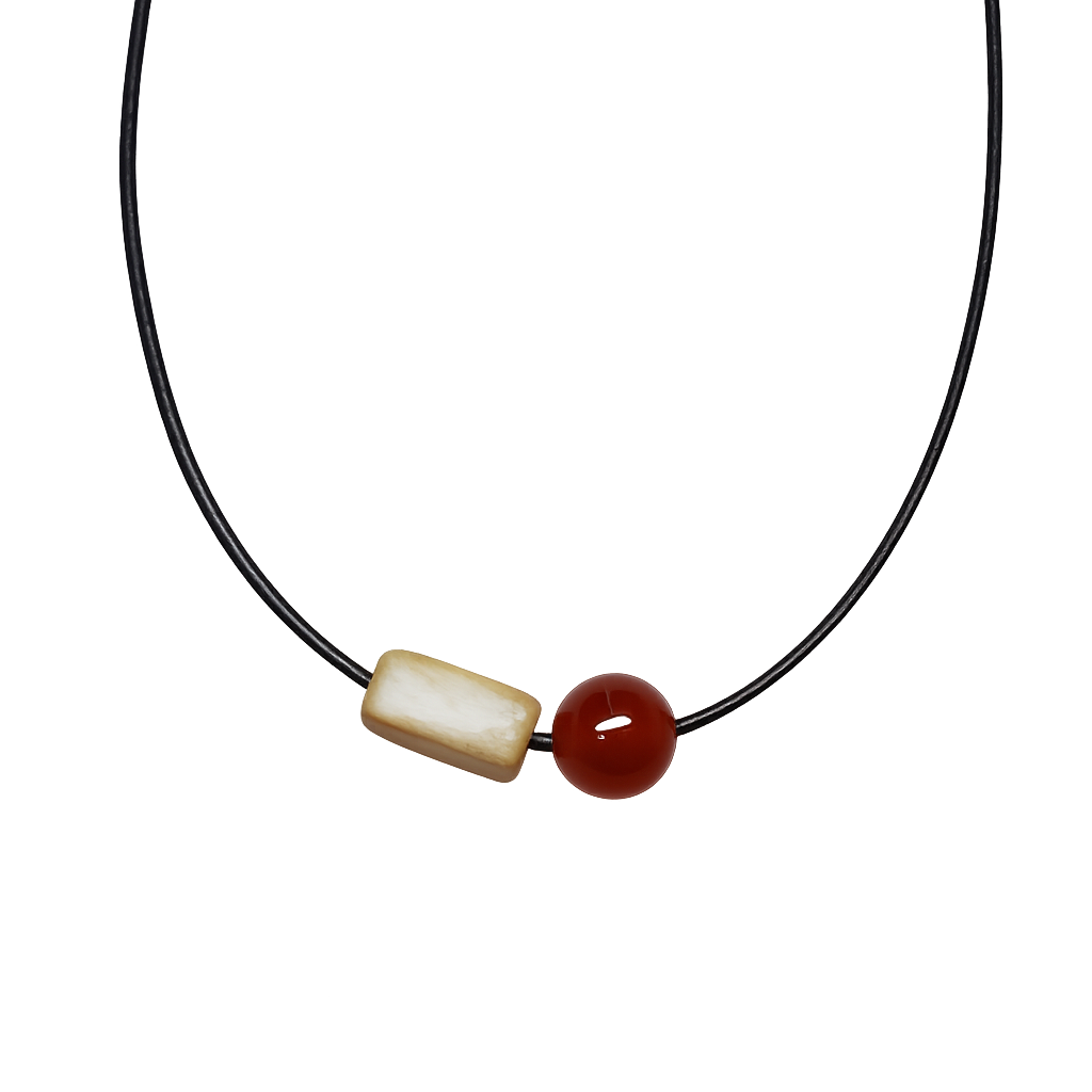 Elegant Wooden Barrel Bead with Agate Design - Versatile Minimalist Pendant for Women, Ideal for Daily Wear & Festive Occasions, Perfect Gift for Couples, Festive Jewelry|Minimalist Pendant|Wooden Beadwork, Wooden Beads Jewel